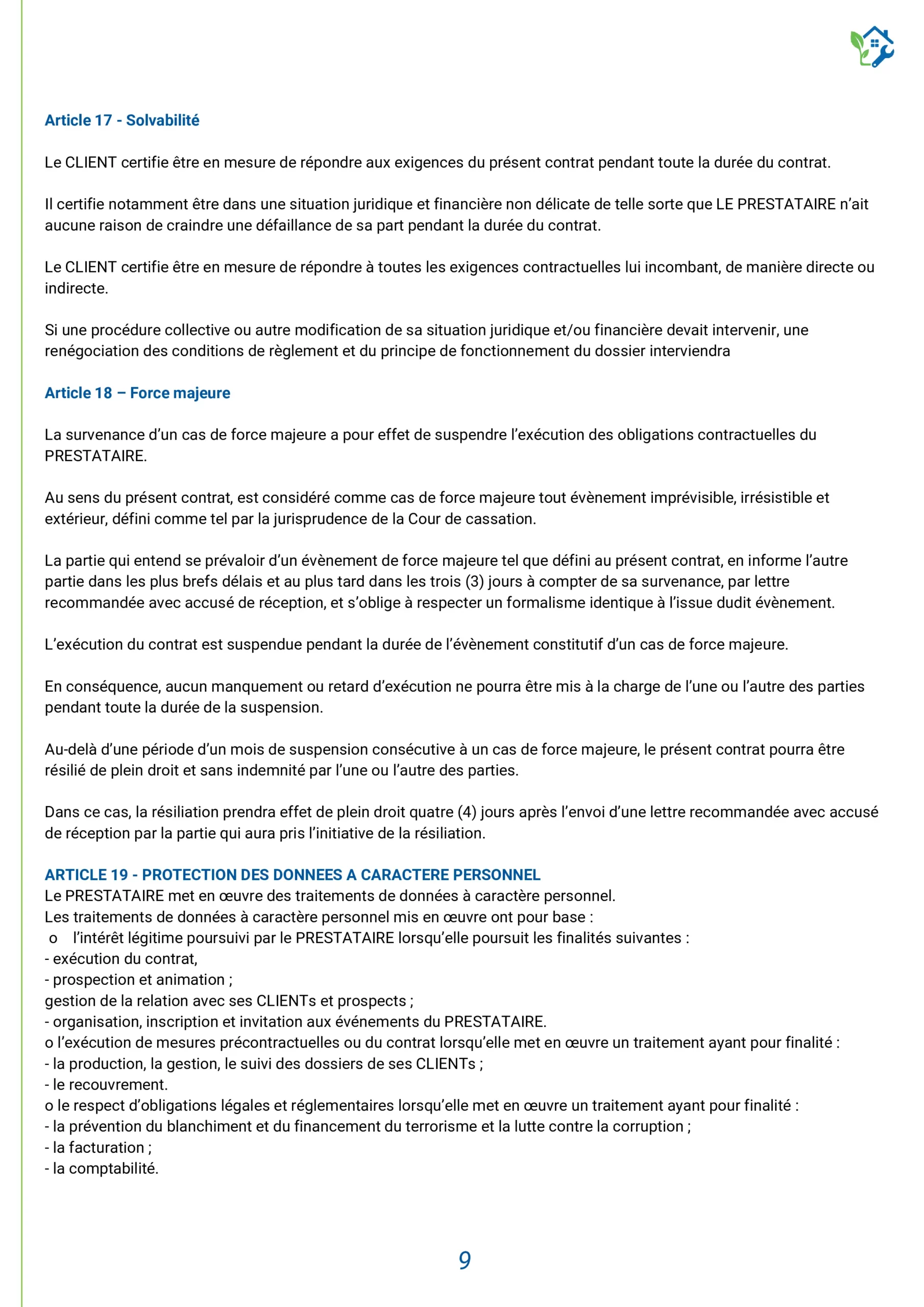 CONTRAT DE MAINTENANCE (10)