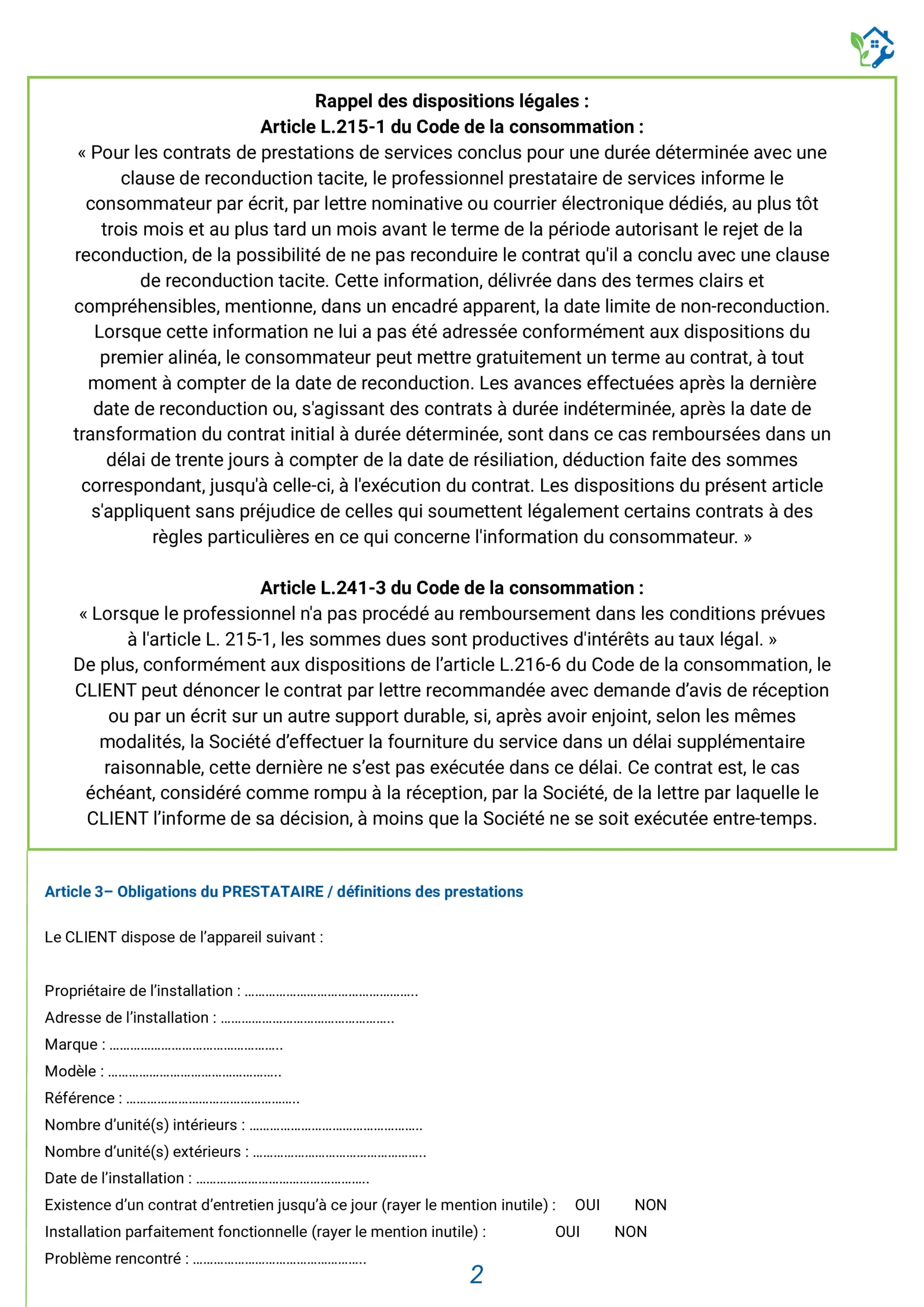 CONTRAT DE MAINTENANCE (3)