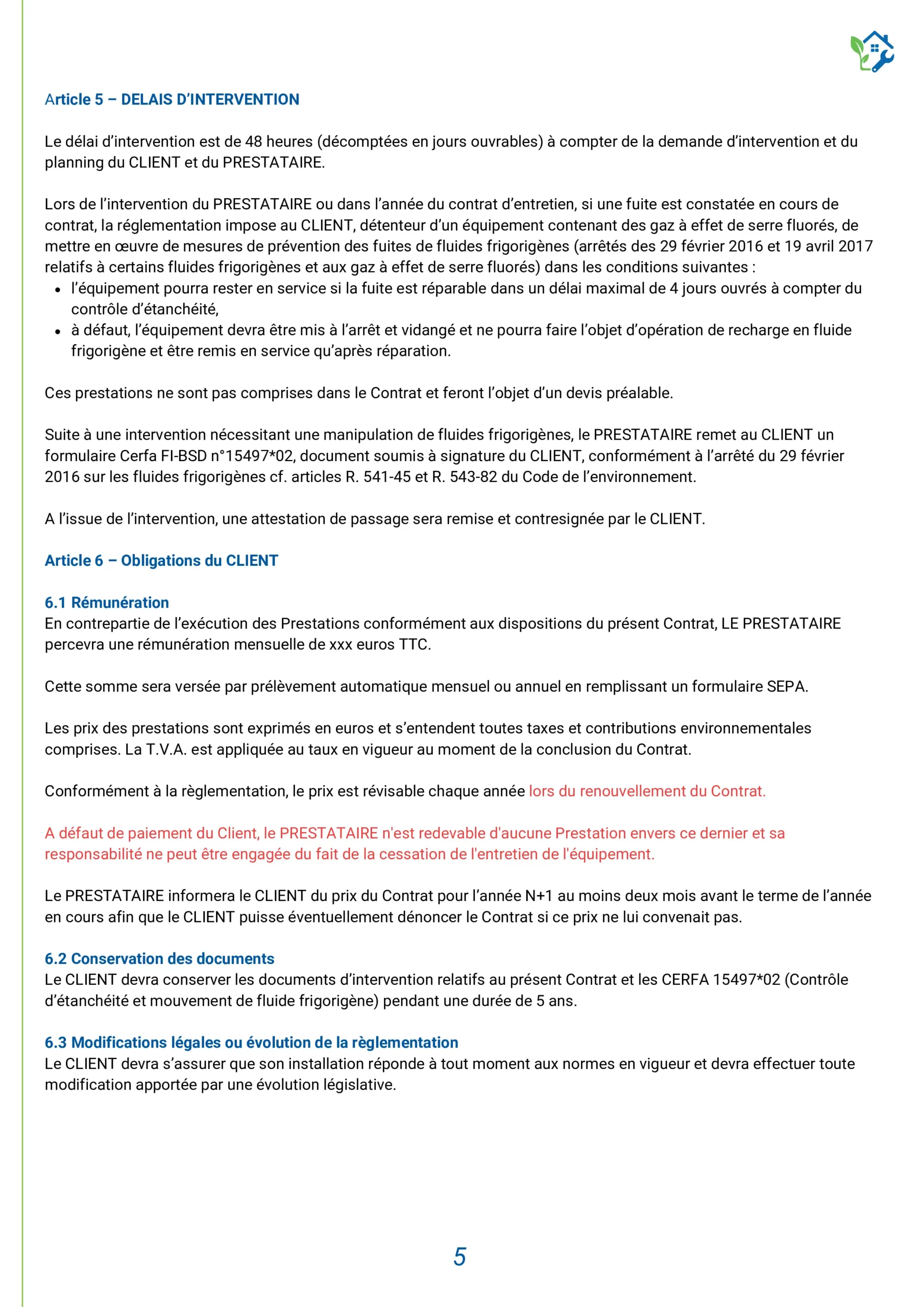 CONTRAT DE MAINTENANCE (6)