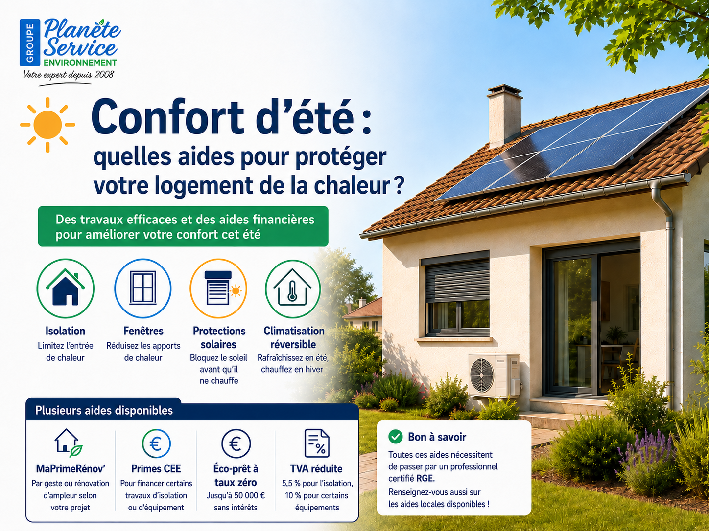 Confort d’été : quelles aides pour protéger votre logement de la chaleur ?