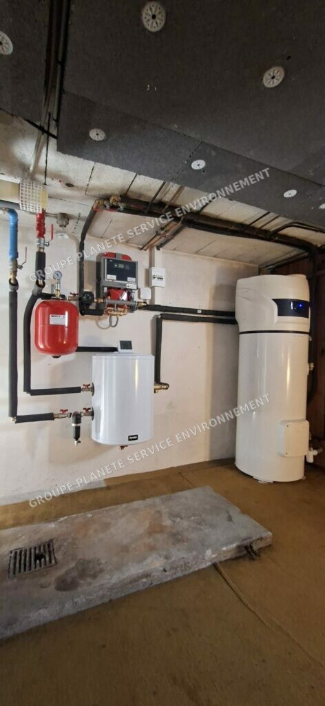 Après travaux — Remplacement d’une ancienne chaudière par une PAC Intuis 11 kW à Chérisy