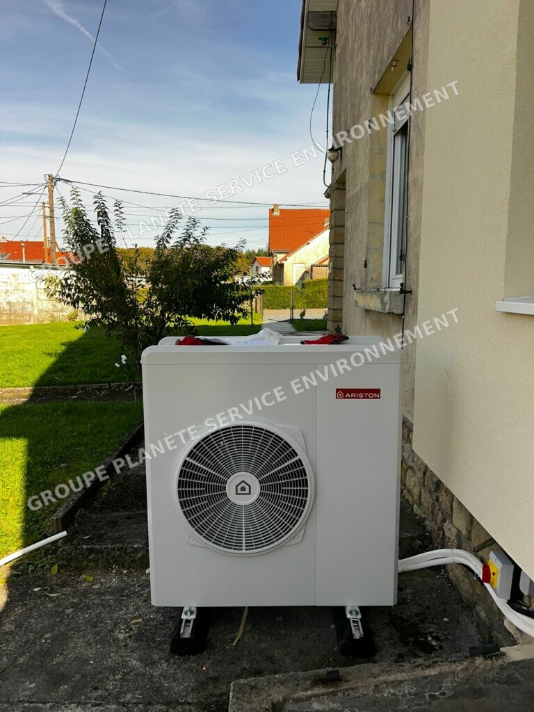 Installation d’une PAC Ariston Nimbus 8 kW à Mercy-le-Bas