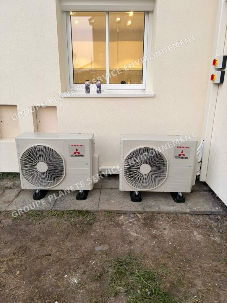Installation de 5 climatisations Mitsubishi à Saint-Brice-sous-Forêt