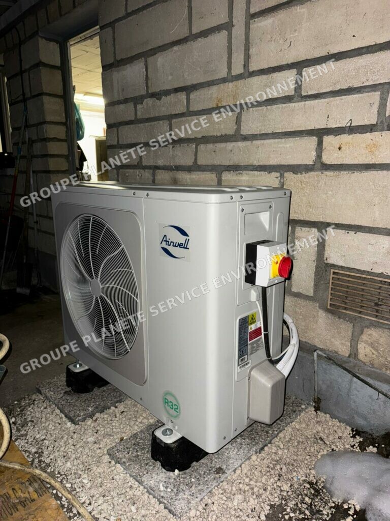 Mise en place d’une PAC Airwell 14 kW à Deuil-la-Barre
